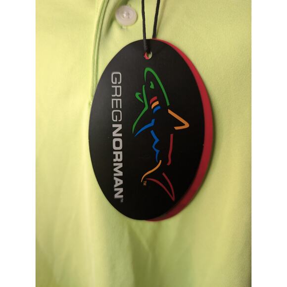 Greg Norman XL NWT lemon green gold dressy golf polo - Picture 2 of 8